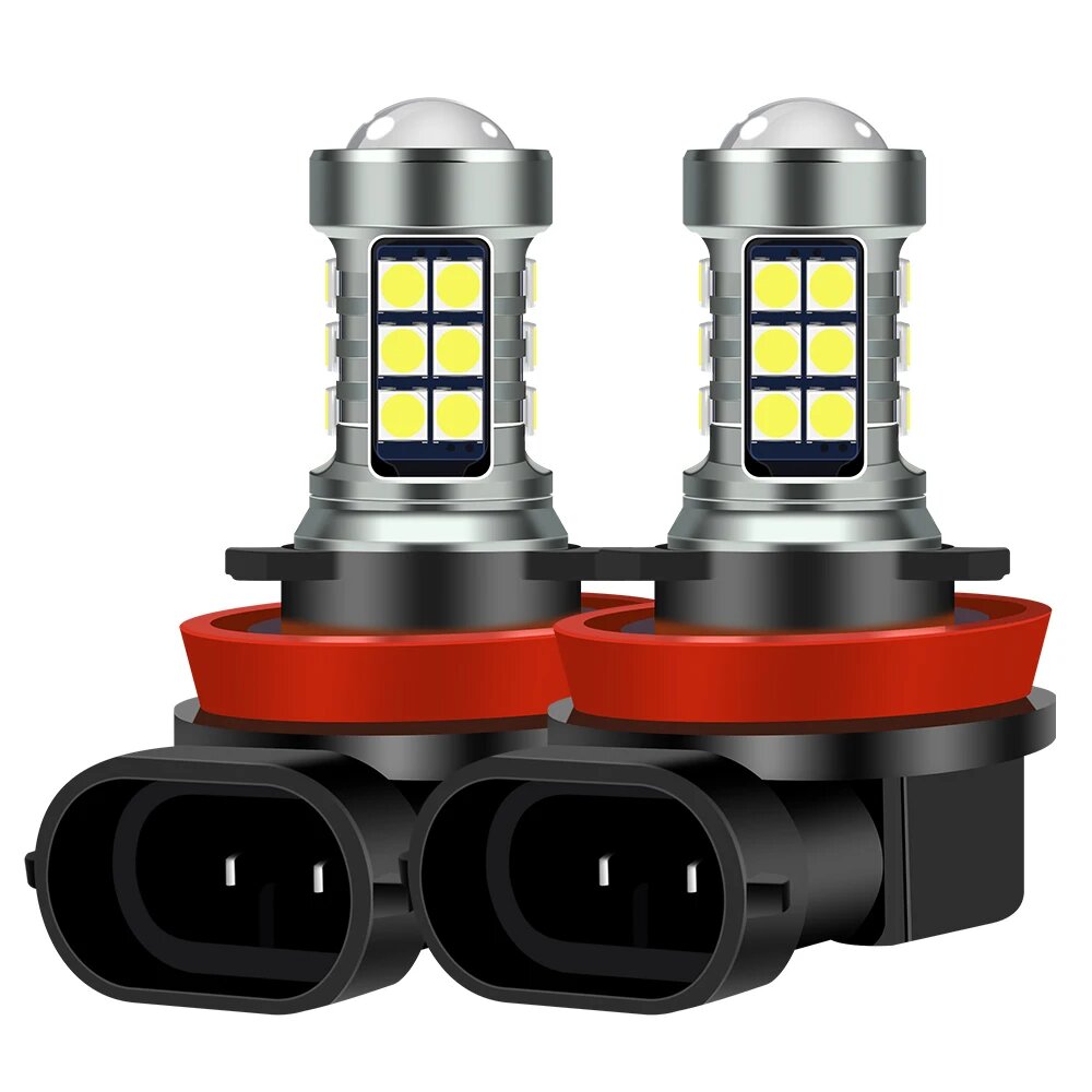 2 шт, светодиодные лампы H8, H11, HB4, светодиодные лампы HB3 9006, 9005, 3030SMD светильник s, 6000 лм, K, 12 В, Белый, H11