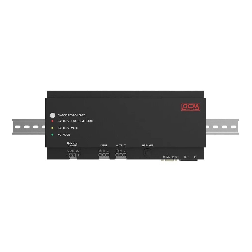 Источник бесперебойного питания Powercom 500VA/300W, DIN Rail, 230V, RS-232 - фото №1