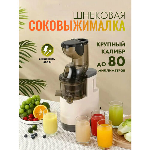 Шнековая соковыжималка для цитрусовых овощей и фруктов Электрическая соковыжималка холодного отжима Реверс 400Вт 5400₽