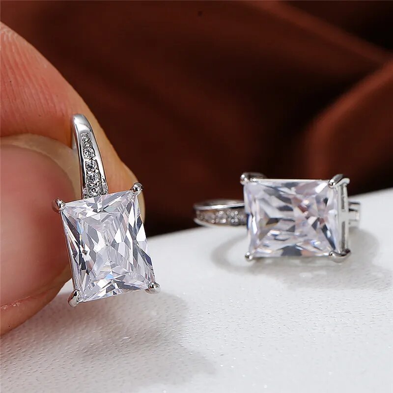 Серьги, white