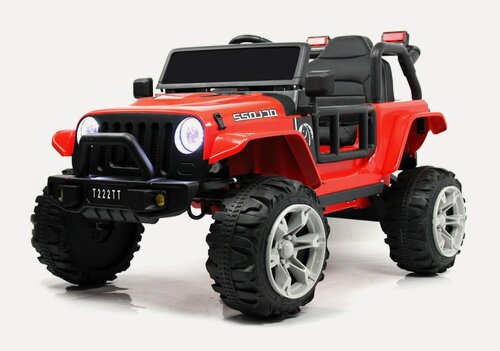 Изображение товара Детский электромобиль RiverToys T222TT 4WD с дистанционным управлением, полноприводный красный