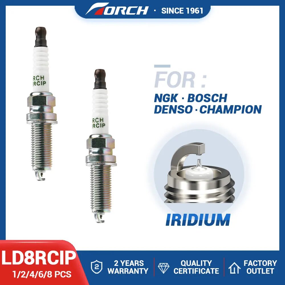 1-8 шт. иридиевые платиновые свечи TORCH LD8RCIP OE224