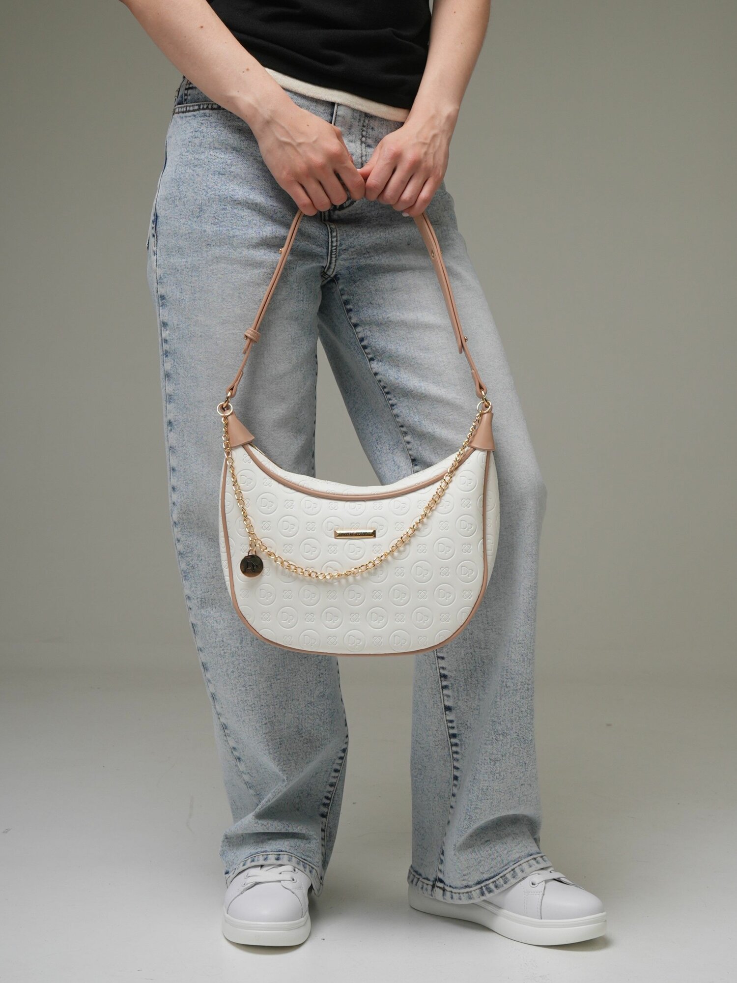 Сумка багет Daniele Patrici, белый — фото 1