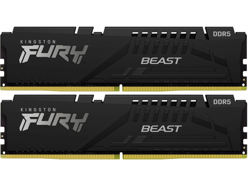 Модуль памяти 16GB DDR5 5200 DIMM FURY Beast Black EXPO kit 2*8gb, Non-ECC,1RX16 36-40-40 1.25V 288-pin 16Gbit