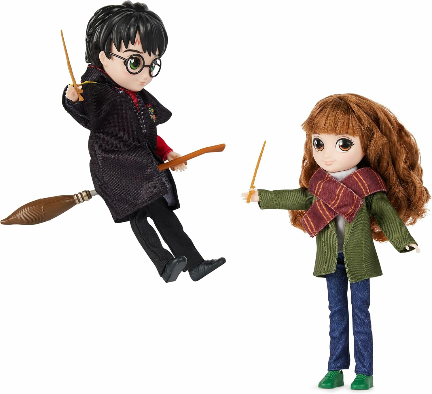 Wizarding World Гарри Поттер – Подарочный набор с куклами Гарри Поттер и Гермиона Грейнджер 20+ аксессуаров, 8 дюймов (20 см), для детей от 6 лет — фото 1