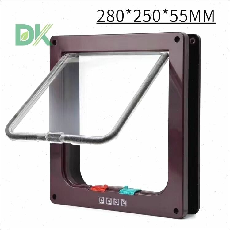 Пластиковые двери для кошек и собак бесшумные двусторонние двери для контроля доступа домашних животных 280*250*55MM