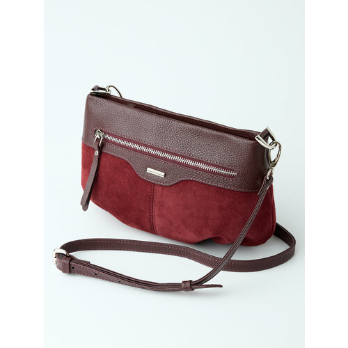 Сумка кросс-боди Franchesco Mariscotti, фактура матовая, зернистая, гранатовый