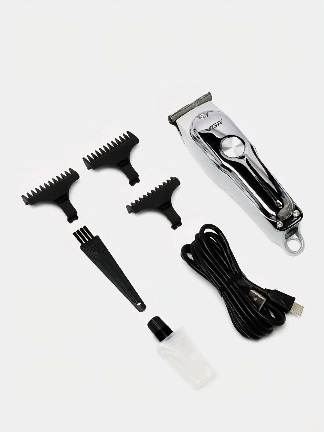 Электрический триммер для стрижки бороды и усов, модель VGR V-071 — фото 1