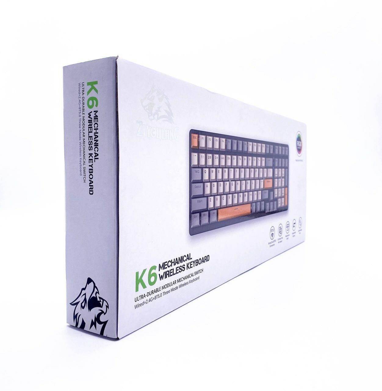 Механическая клавиатура Ziyou Lang K6, беспроводная механическая клавиатура, bluetooth