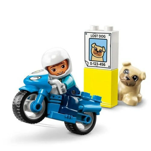 Конструктор LEGO DUPLO 10967 Полицейский мотоцикл, 5 дет. конструктор lego duplo town 10900 полицейский мотоцикл 8 дет