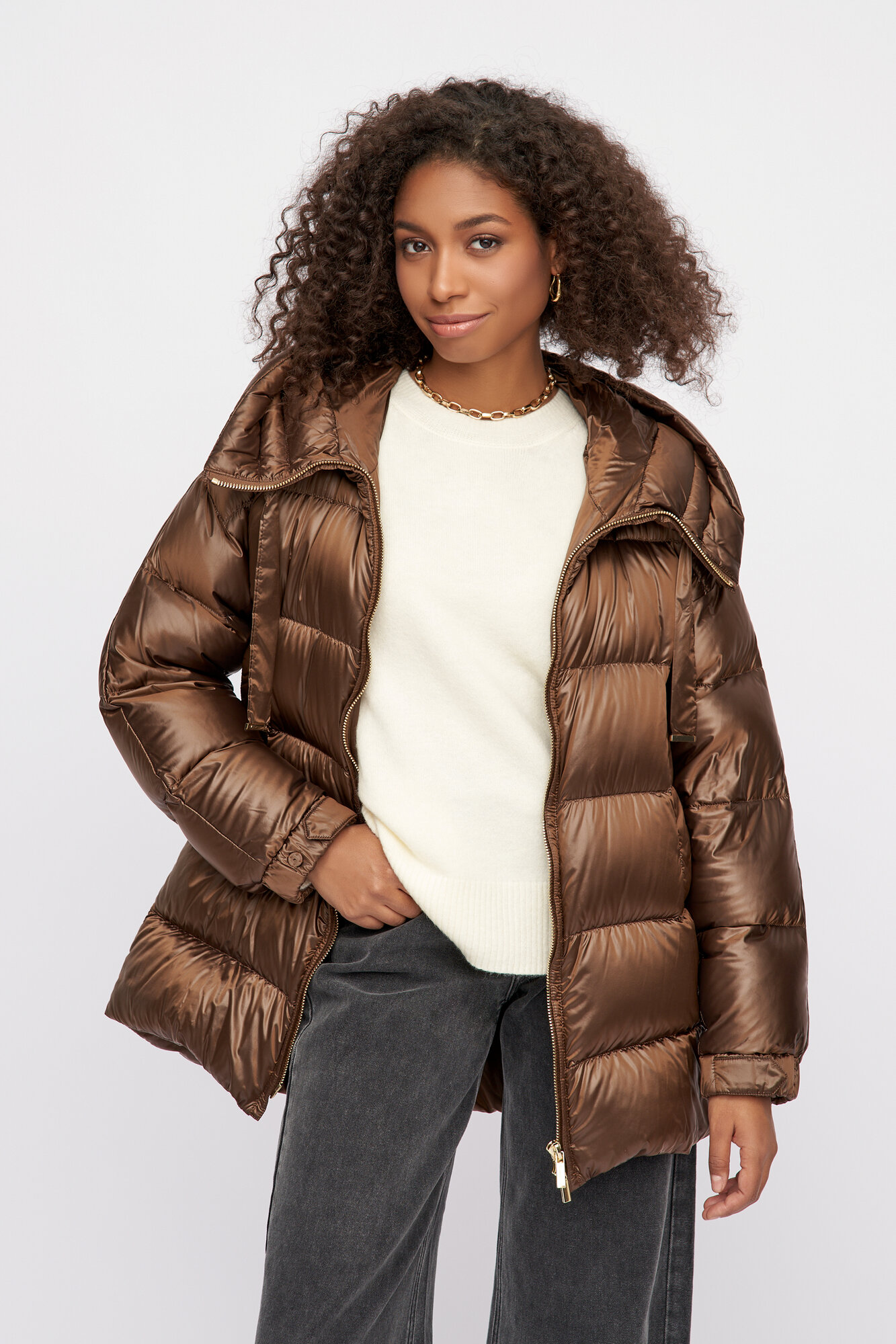 Куртка Electrastyle, размер 50, тёмный кэмел — фото 1