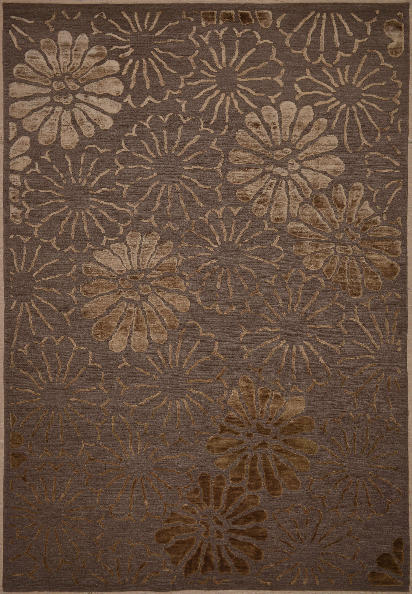 фото Тибетский ковер ручной работы Flowers (Finezza), 170х240 см.