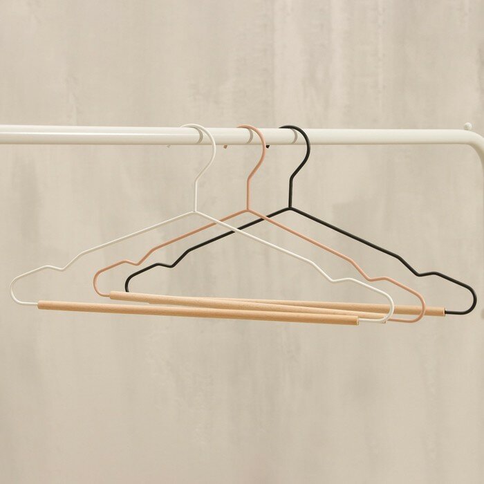 LaDо́m Плечики - вешалка для одежды LaDо́m Laconique, 42,5×19,5×1 см, цвет белый