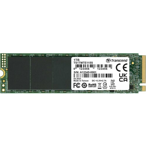 Накопитель SSD Transcend PCIe 30 x4 1TB TS1TMTE115S 115S M2 2280 02 DWPD 1324100₽
