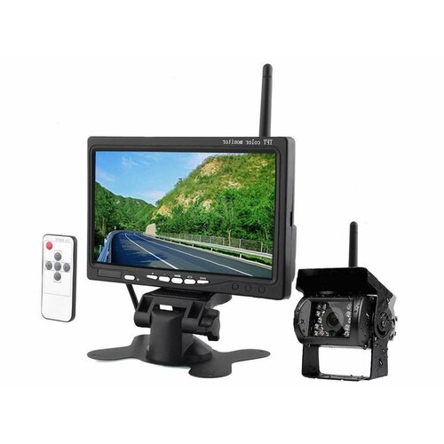MasterPark 607-W - антивандальная беспроводная камера заднего вида с монитором 7 дюймов для грузового автомобиля в подарочной упаковке 1086800₽