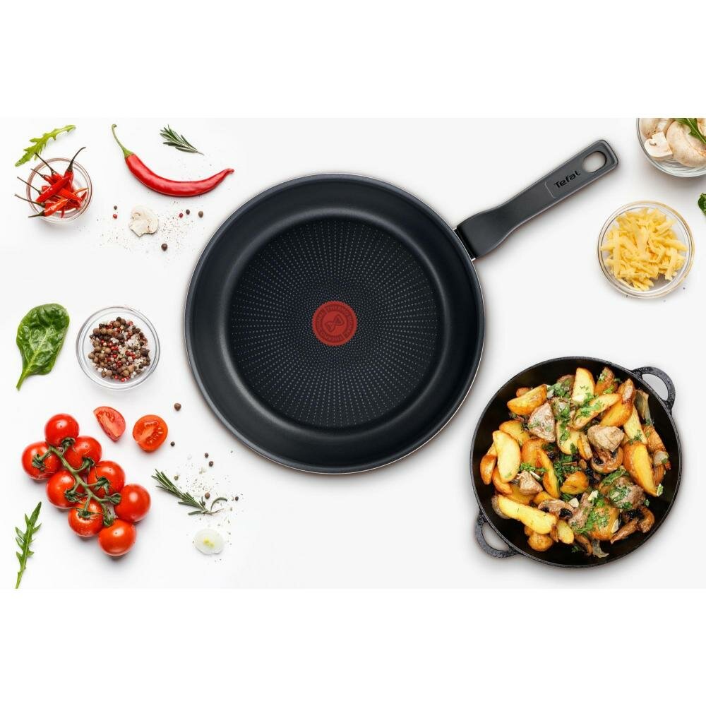 Сковорода Tefal Force 4218026, 26см, черный, антипригарное покрытие, без крышки (9100048316) - фото №12