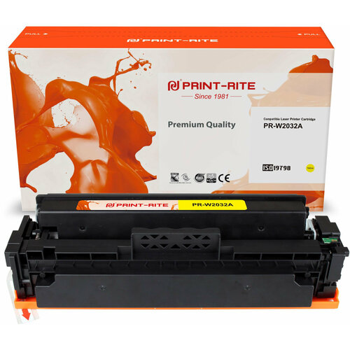 PRINT-RITE Картридж лазерный Print-Rite TFHBKQYPU1J PR-W2032A W2032A желтый (2100стр.) для HP Color LaserJet M454dn Pro/479