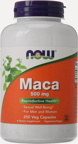 Изображение товара NOW Foods Maca, Мака, 500 мг, 250 капсул
