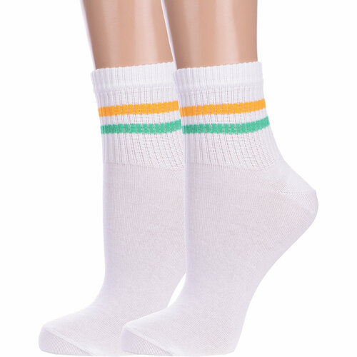 фото Носки lorenzline 2 пары, размер 20-22, белый