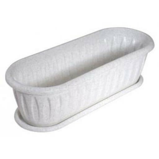 фото Ящик для цветов Альтернатива Фелиция, цвет мрамор