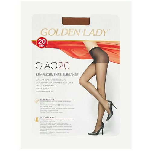 Колготки Golden Lady, 20 den, размер 4, коричневый колготки golden lady ciao 20 den 3 шт размер 5 бежевый