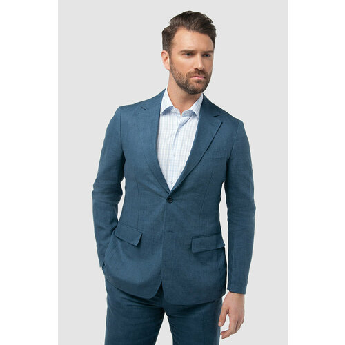 Пиджак KANZLER, размер 48, синий пиджак kanzler размер 48 бежевый