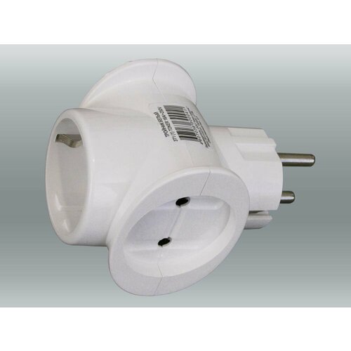 Тройник Toker 3Т1 (з) белый индивидуальная упаковка