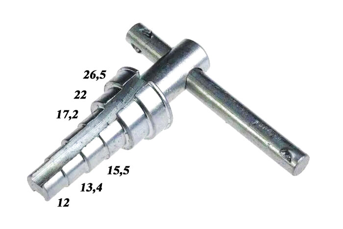 Универсальный ключ для американок 1/2"-1 1/4" + ключ для американок шестигранный