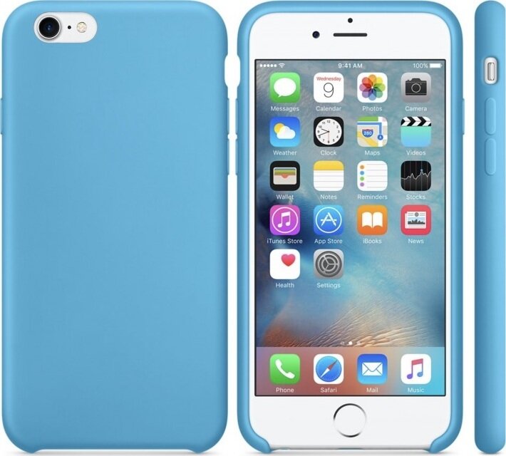 Силиконовый чехол Silicone Case для iPhone 6/6s Голубой