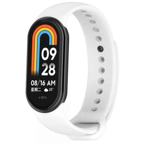 Сменный силиконовый ремешок Red Line для Xiaomi Mi Band 8 Белый