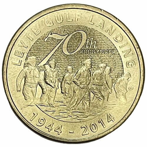 Филиппины 5 писо 2014 г. (70 лет сражению в заливе Лейте) клуб нумизмат монета писо филиппин 1969 года серебро 100 летие эмилио агинальдо