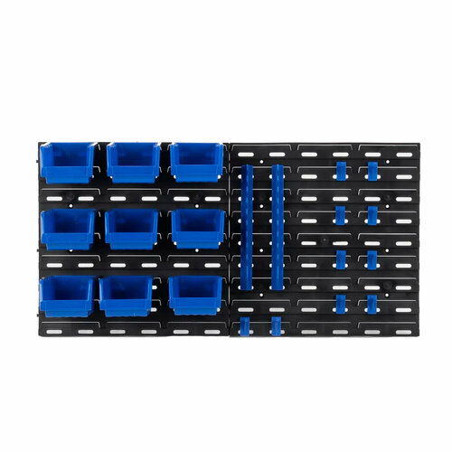 Набор лотков / органайзер настенный для инструментов 740х170х375 мм IDEA, черно - синий набор лотков idea 3