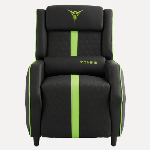 Изображение товара Игровое кресло Кресло-софа компьютерное ZONE 51 RIDER Black-Green, черный/зеленый, искусственная кожа