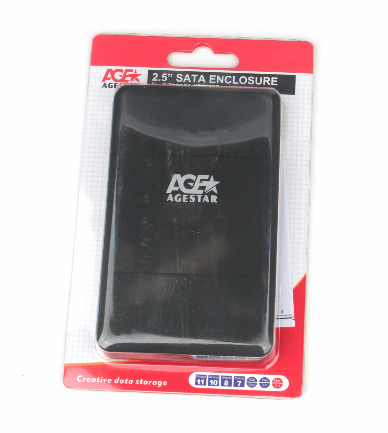 USB 3.0 Внешний корпус 2.5" SATAIII HDD/SSD AgeStar 3UBCP3 (BLACK)