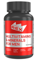 Витамины для мужчин комплекс REX strong 60 капсул, БАДы для выносливости, энергии, мультивитамины для иммунитета ProteinRex