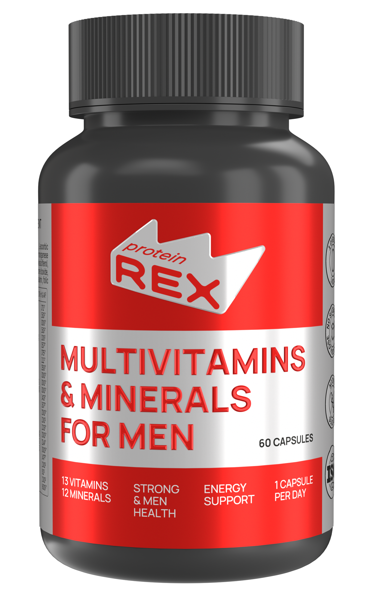 Витамины для мужчин комплекс REX strong 60 капсул БАДы для выносливости энергии мультивитамины для иммунитета ProteinRex