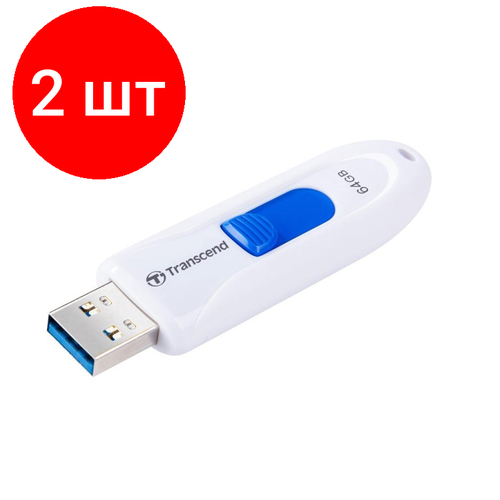 комплект 5 штук флеш память transcend jetflash 790 64gb usb 3 1 g1 б син ts64gjf790w Комплект 2 штук, Флеш-память Transcend JetFlash 790, 64Gb, USB 3.1 G1, б/син, TS64GJF790W