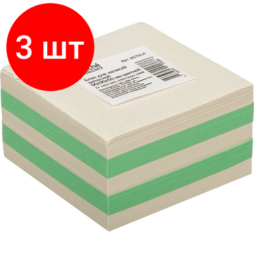 Комплект 3 штук, Блок для записей ATTACHE эконом запасной 9х9х5 цветной Т комплект 8 штук блок для записей attache эконом запасной 9х9х5 цветной т