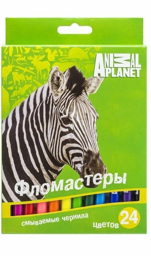 Набор фломастеров Action! Animal Planet 24 цвета