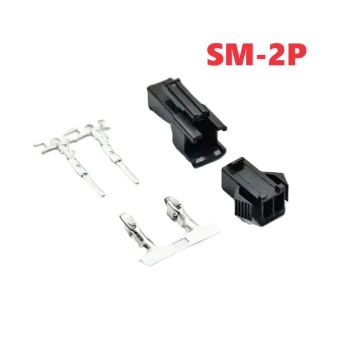 Разъём SM-2P СМ-2Р YP 2-контактный (папа-мама) SM2.5-2P коннектор JST SM без проводов JST SM2.54 для зарядки адаптер штекер