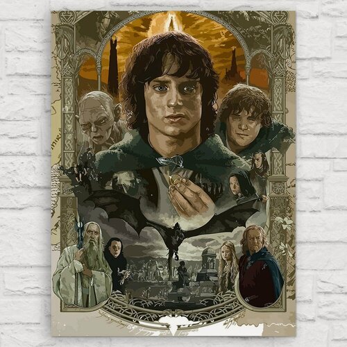 Изображение товара Картина по номерам на холсте фильм Властелин Колец (Lord of the rings, хоббит, Голлум) - 13688 В 60x80