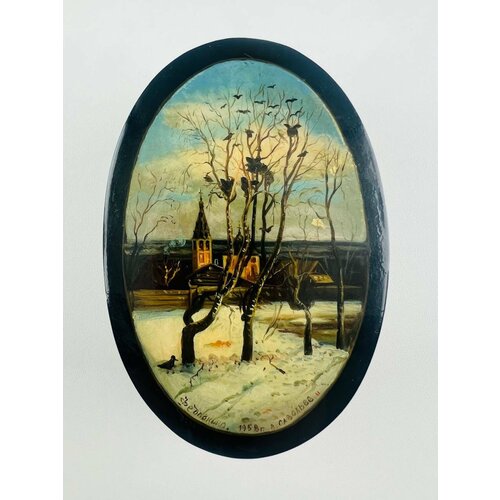 Винтажная лаковая шкатулка 