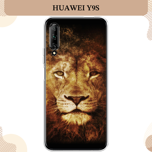 Силиконовый чехол Лев на Huawei Y9s / Хуавей Y9s силиконовый чехол на huawei y9s хуавей y9s доберман