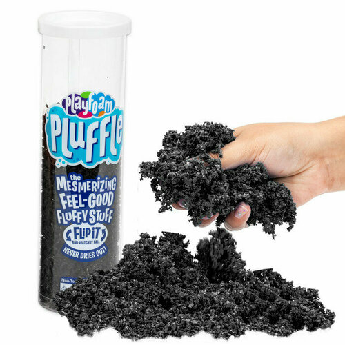 Живой кинетический песок Pluffle Чёрный