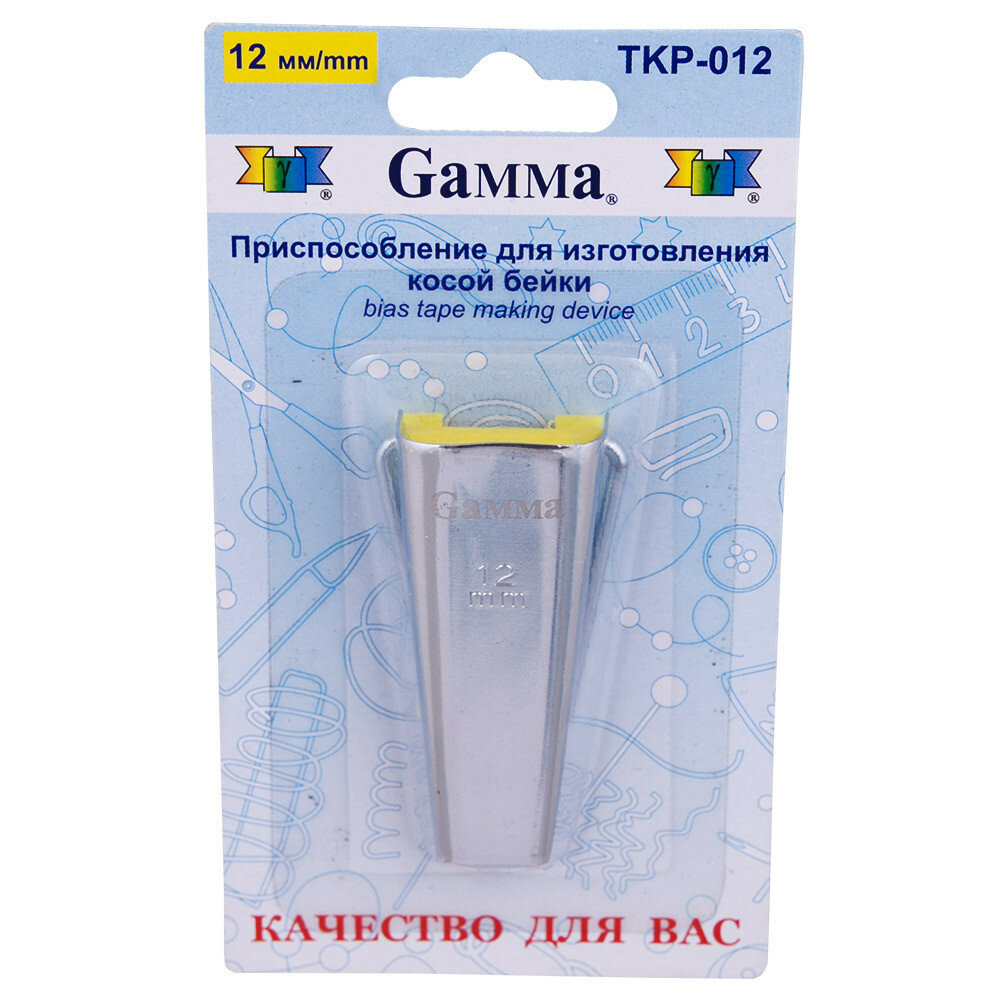 Инструменты Gamma Приспособление TKP-012 в блистере для изгот. косой бейки на 12 мм — фото 1