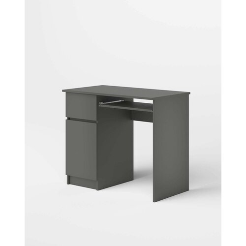 Стол письменный Охта 12 левый ЛДСП Графит с ящиками полкой для дома подростка ребенка учебы компьютера 900х766х500 петровская 3057₽