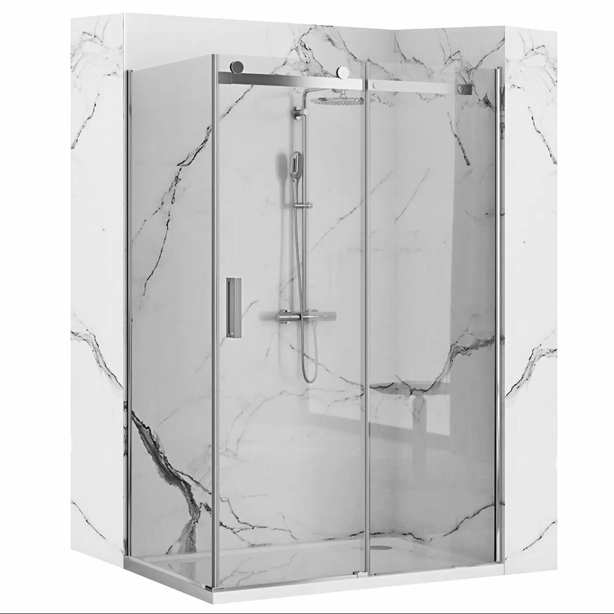Loranto Neo 120x90 см CS-22111-120*90 (стекло 8 мм) хром/прозрачное