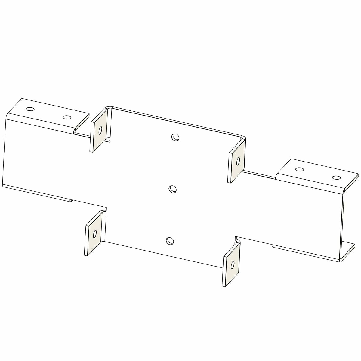 Х-Кронштейн для забора 40х80 мм RAL 6005 - зеленый