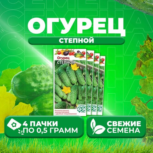 Огурец Степной, 0,5г, Гавриш, Овощная коллекция (4 уп)