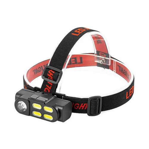 фото Фонарь налобный на аккумуляторе xpe 120lm + cob 120lm one rave